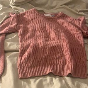 Pink knit sweater